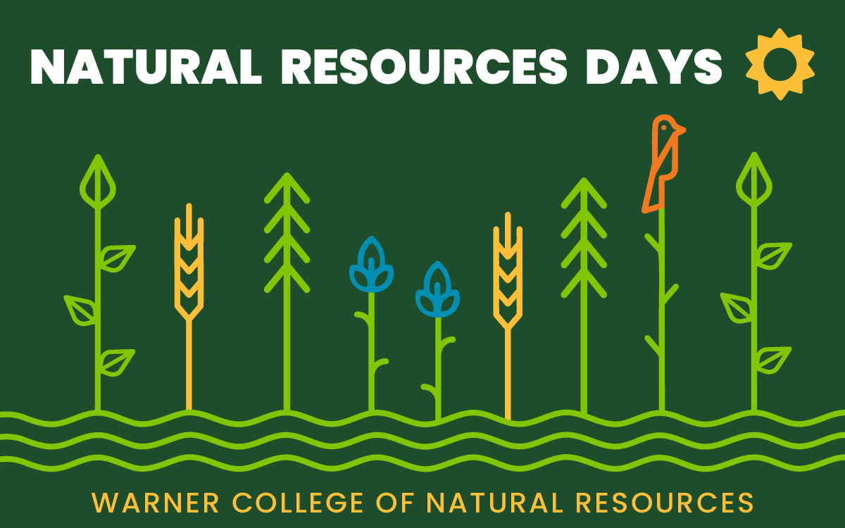 graphic with the word ''Natural Resources Days - Warner College of Natural Resources''