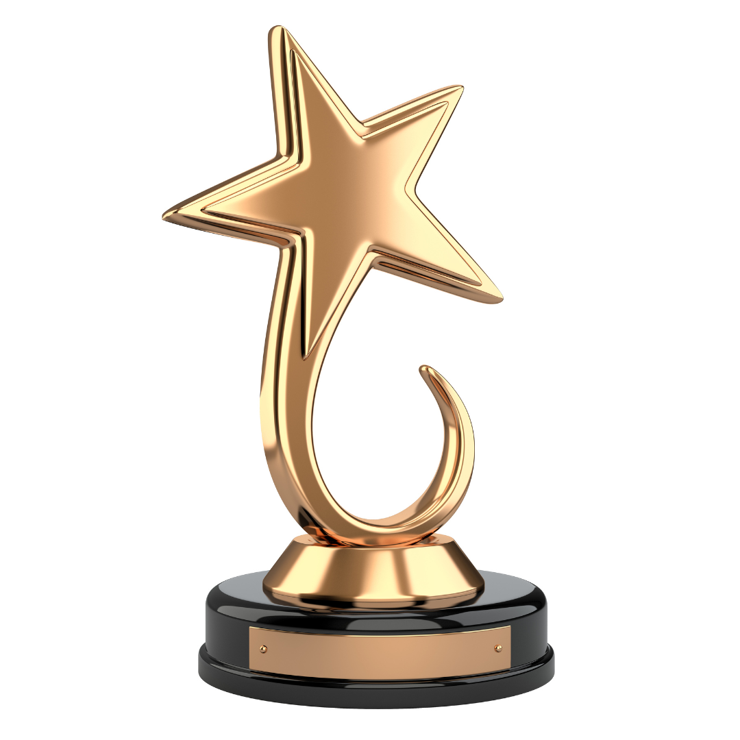 photo of a star-shaped trophy