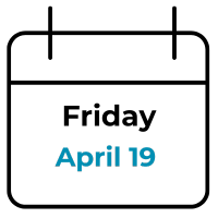 picture of calendar with date Friday, April 19