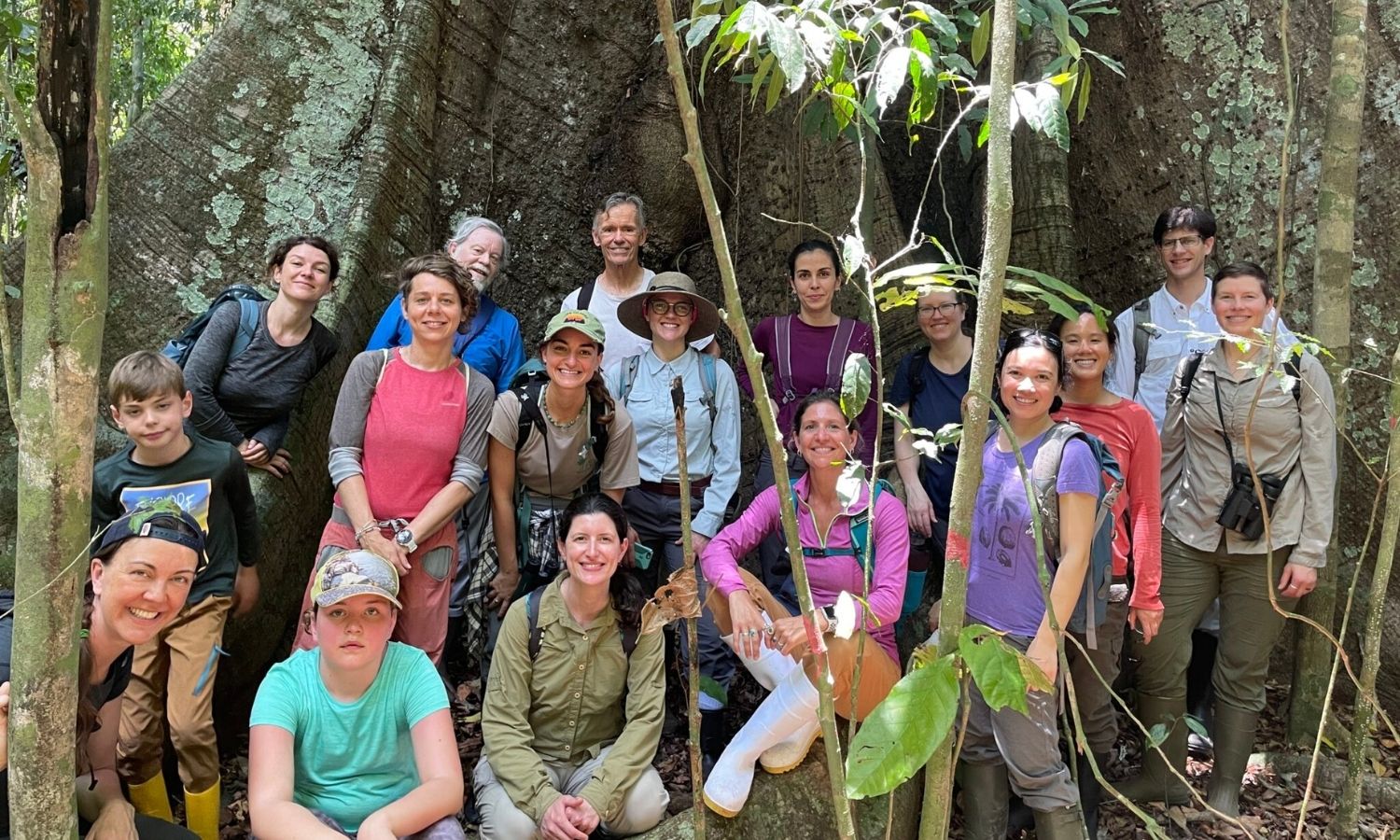 group photo in the rainforest 