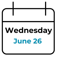 picture of calendar with date Wednesday, June 26
