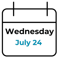 picture of calendar with date Wednesday, July 24