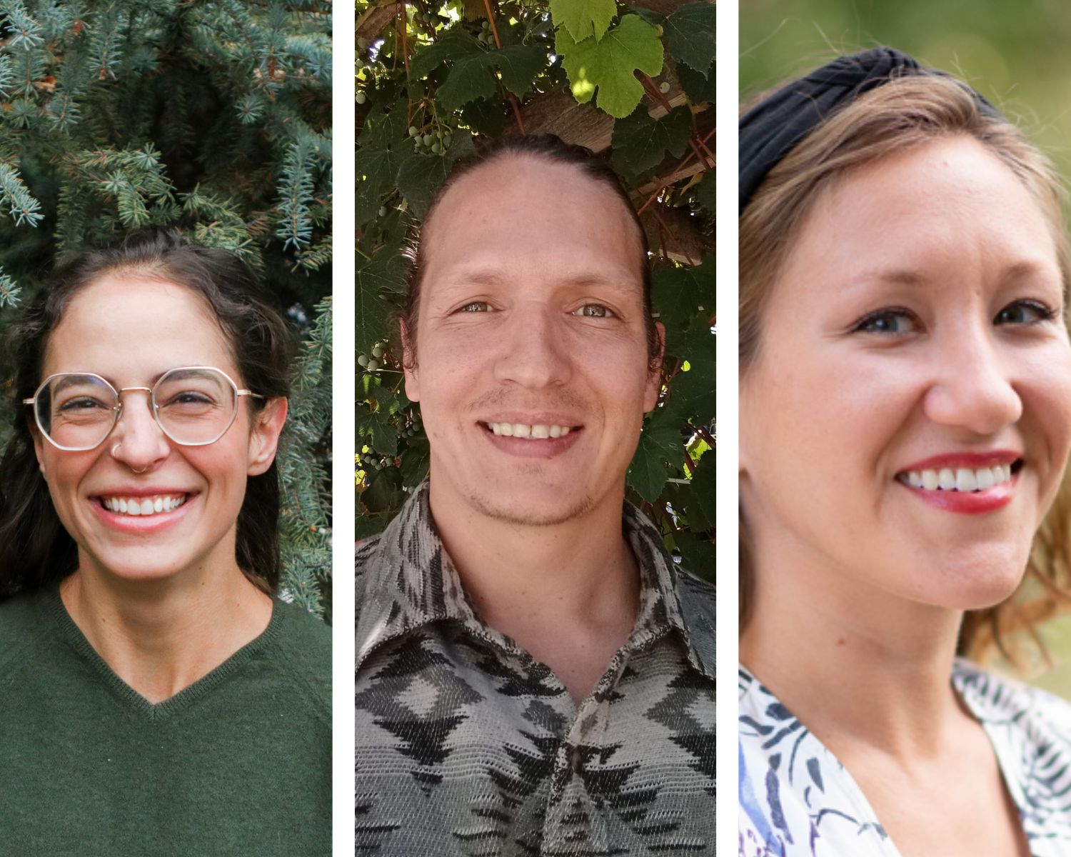 photos of Emily Gross, T.R. Heydman, and Laura Lukens