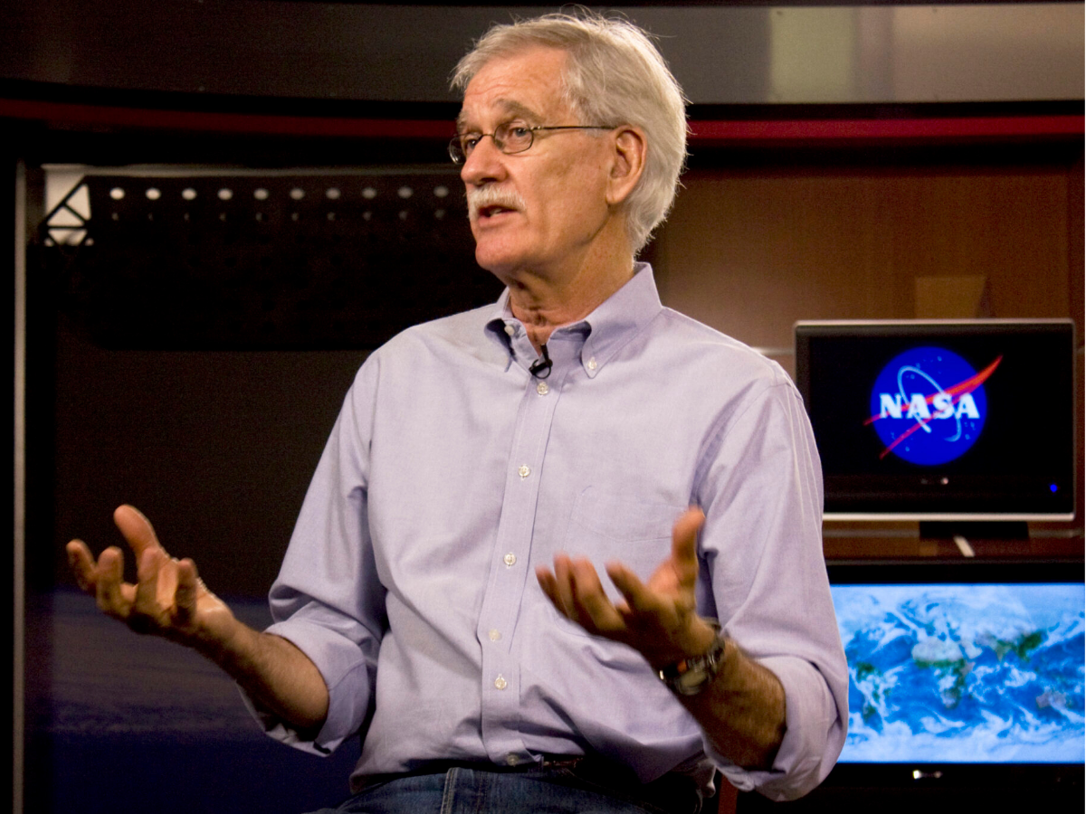 Compton Tucker gives a speech.