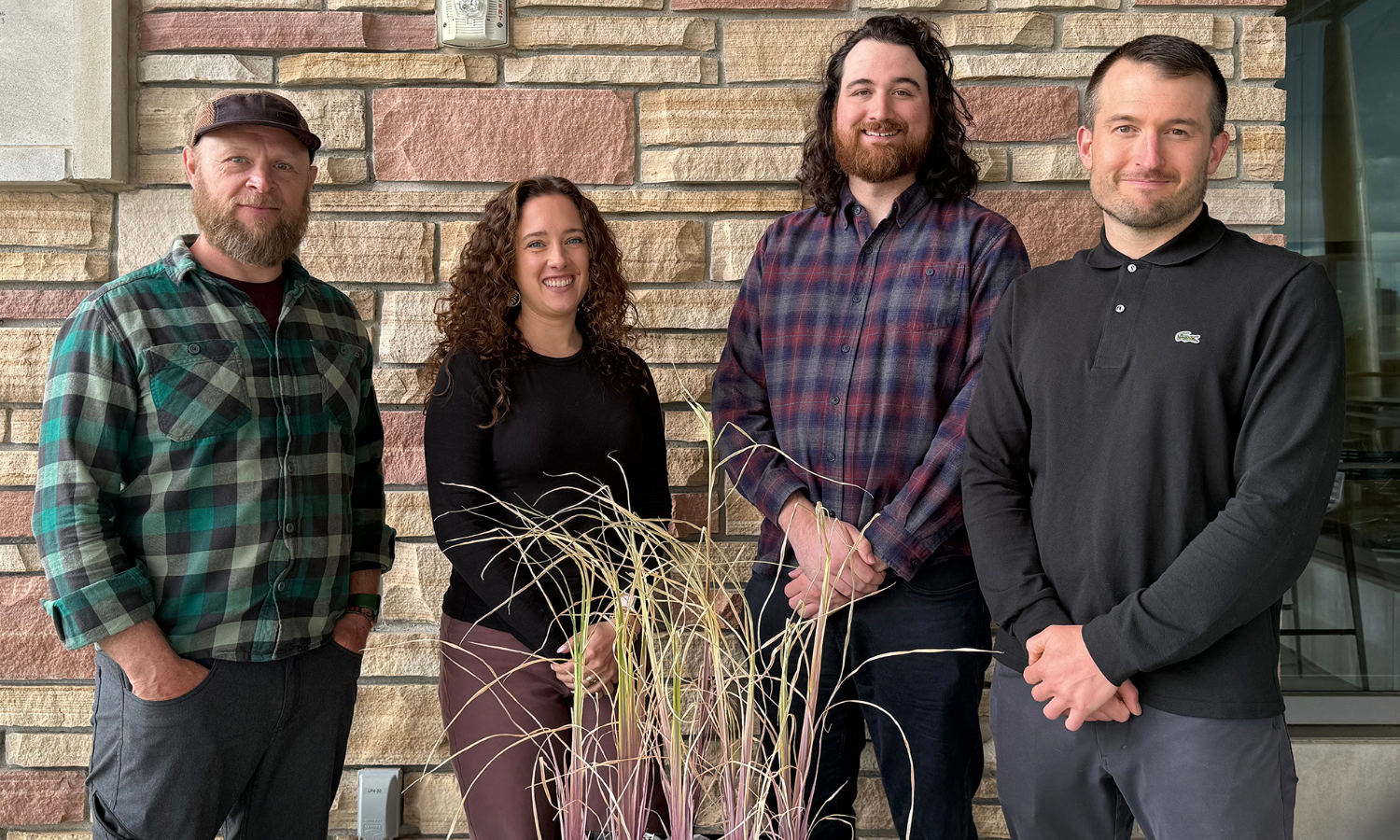 The team of drought-resilient researchers pose for a picture.