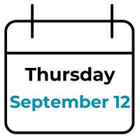 picture of calendar with date Thursday, September 12