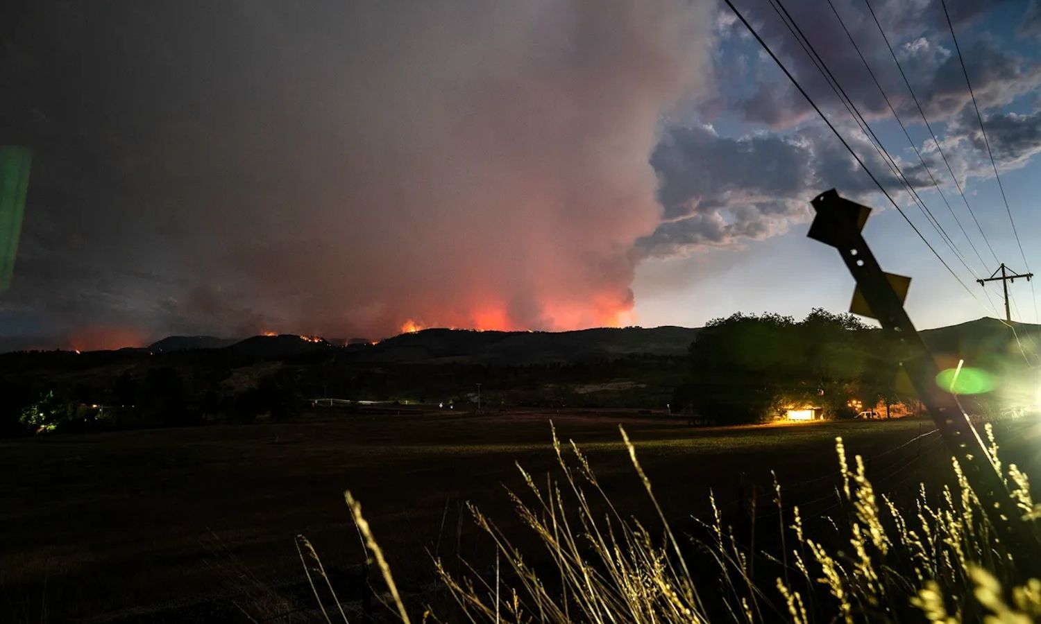 photo of fire on the mountain at nighttime 
