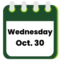 calendar icon with date: Wednesday, October 30