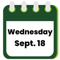 calendar icon with date: Wednesday, September 18