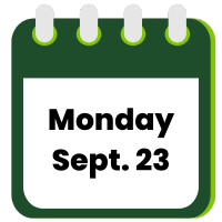 calendar icon with date: Monday, September 23
