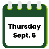 calendar icon with date: Thursday, September 5