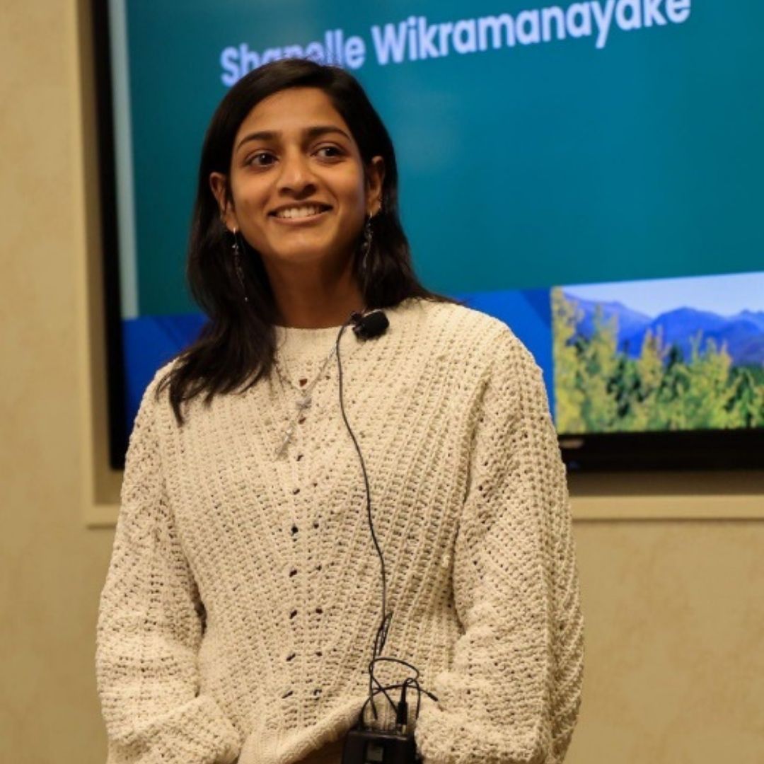 Shanelle Wikramanayake gives a presentation