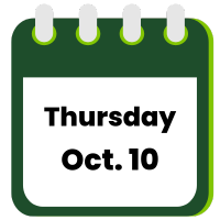 calendar icon with date: Thursday, October 10