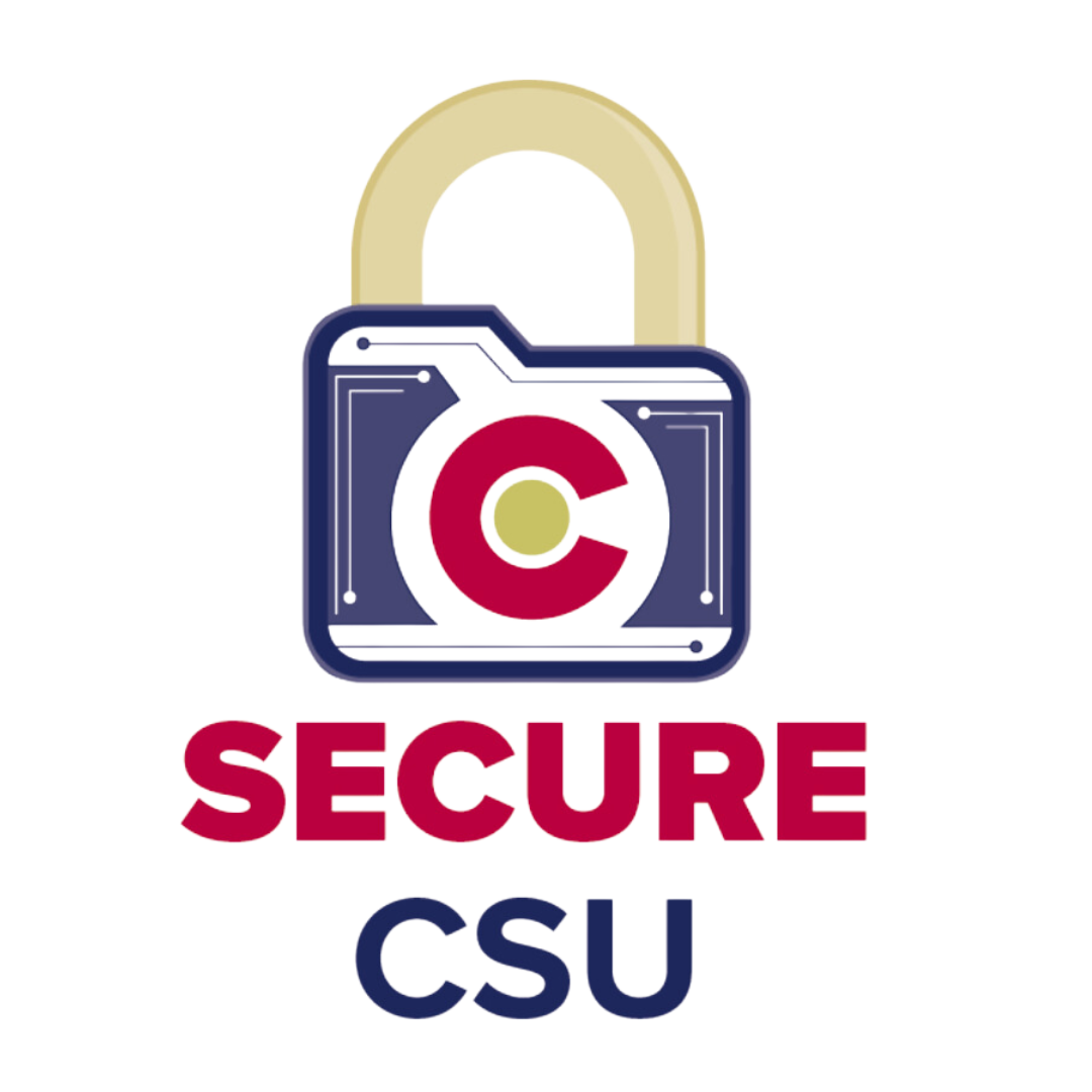 graphic of a lock with the state of Colorado logo and the words ''Secure CSU''