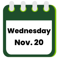 calendar icon with date: Wednesday, November 20