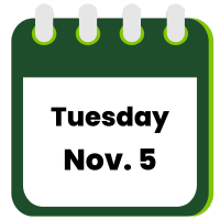 calendar icon with date: Tuesday, November 5