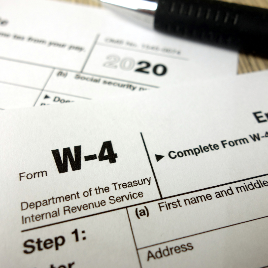 photo of a W-4 form 