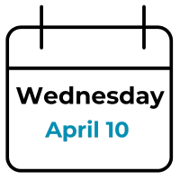 Calendar with Wednesday, April 10