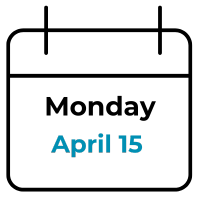 Calendar with Monday, April 15