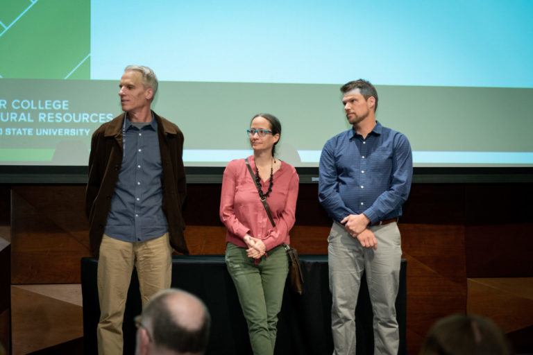 Photo of Kevin Crooks, Andrea Baudoin Farah, and Joel Correia