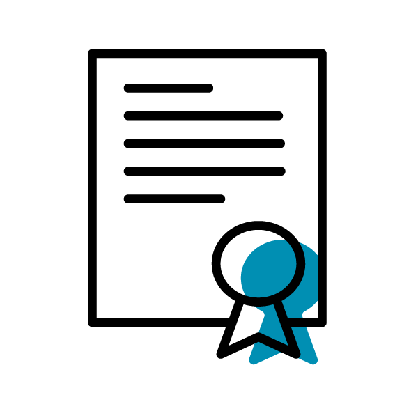 A graphic of a piece of paper with an award on it. 