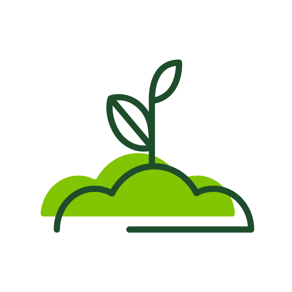 An icon of a plant growing in dirt