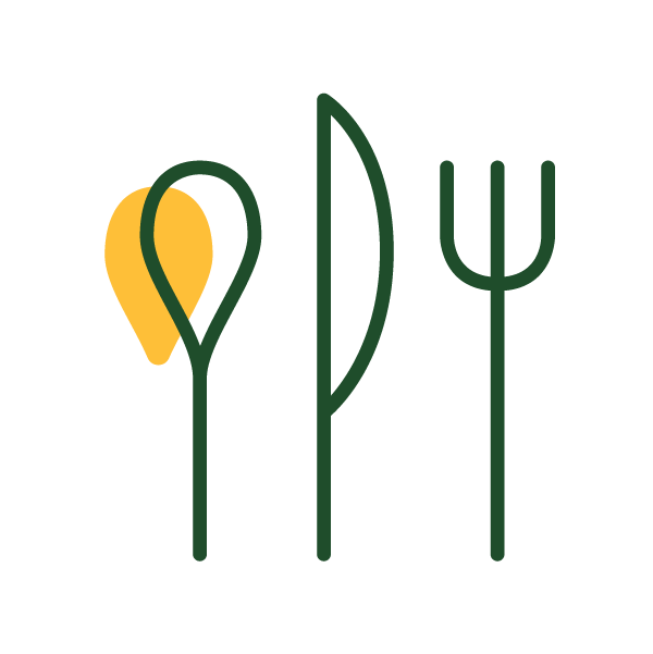 icon of a spoon, knife, and fork