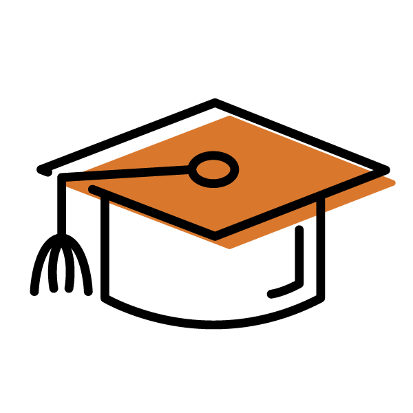 A graphic of a mortar board