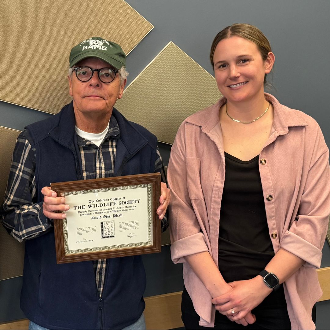 Photo of David Otis and Casey Setash, a former FWCB graduate student 