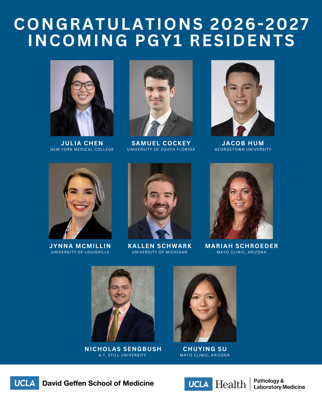 2025-2026 PGY1 incoming residents 